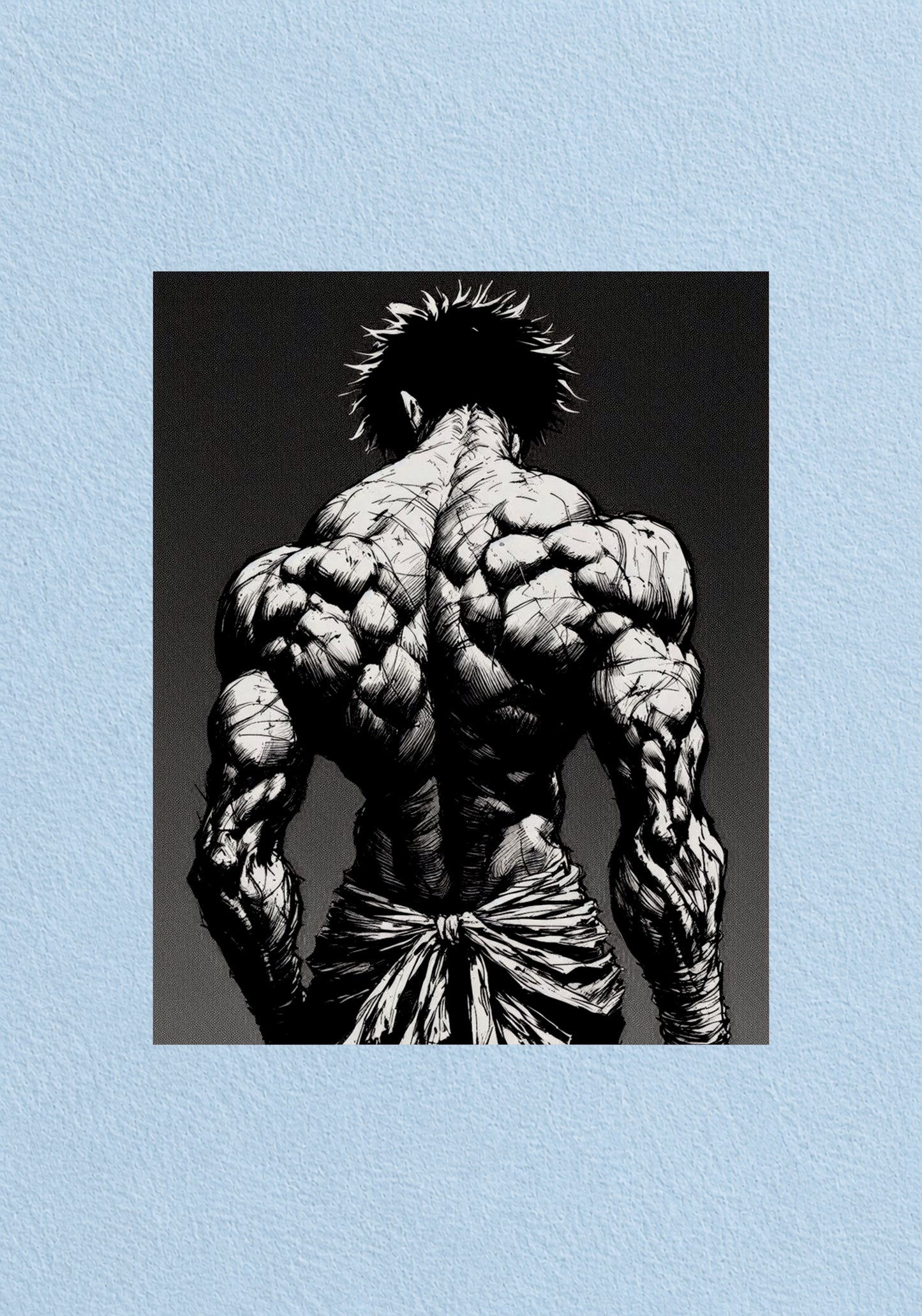 Muscular Warrior Back Poster | Anime Wall Poster