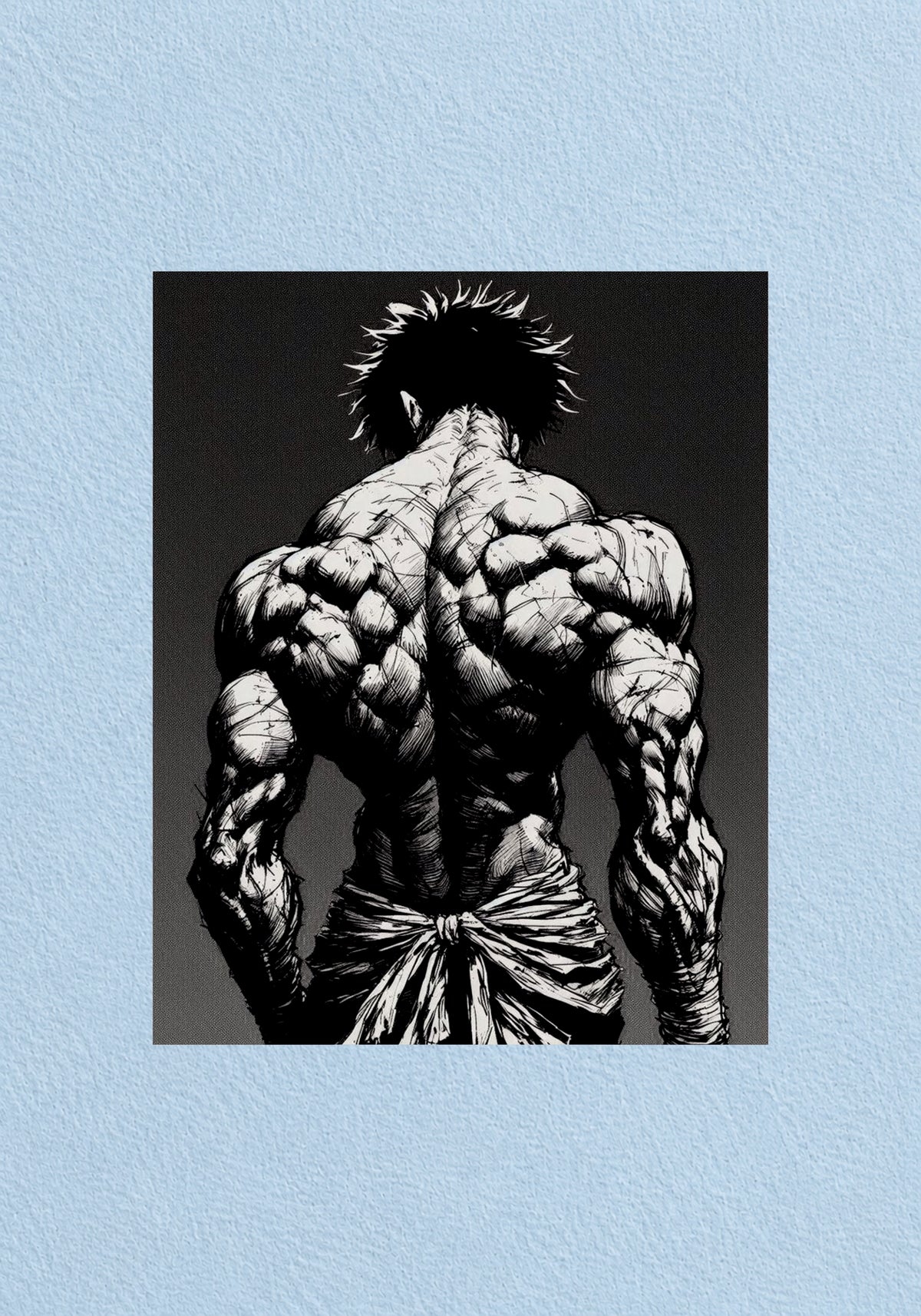 Muscular Warrior Back Poster | Anime Wall Poster