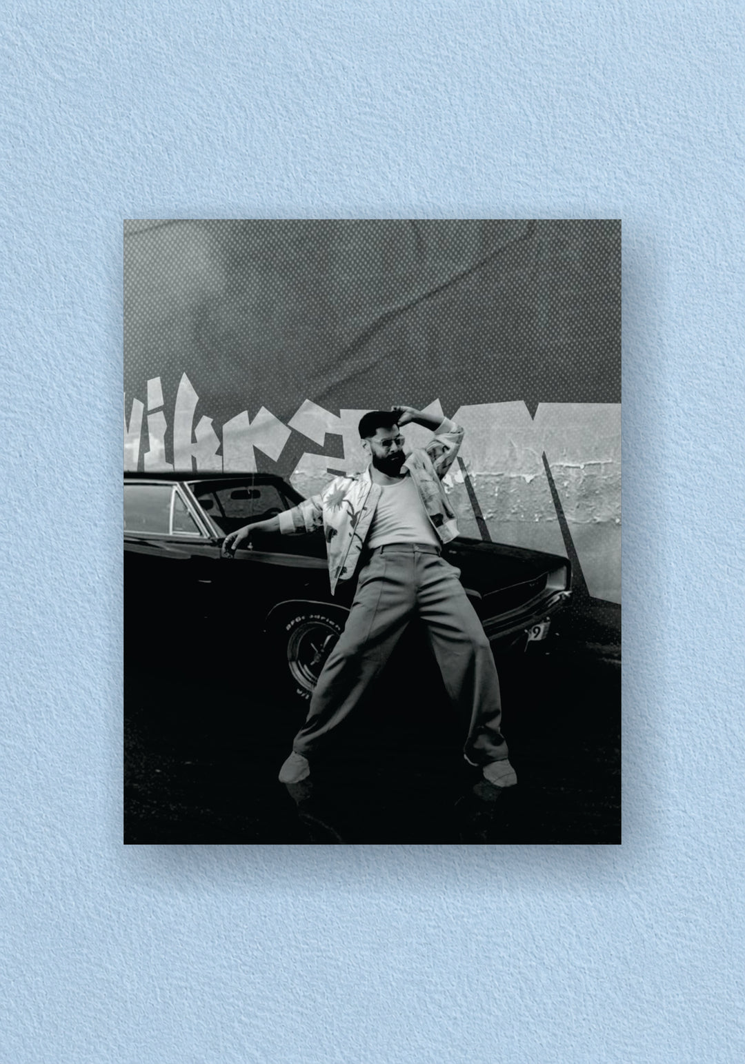 Chiyaan Vikram - Retro Vintage BW Dance Pose Poster