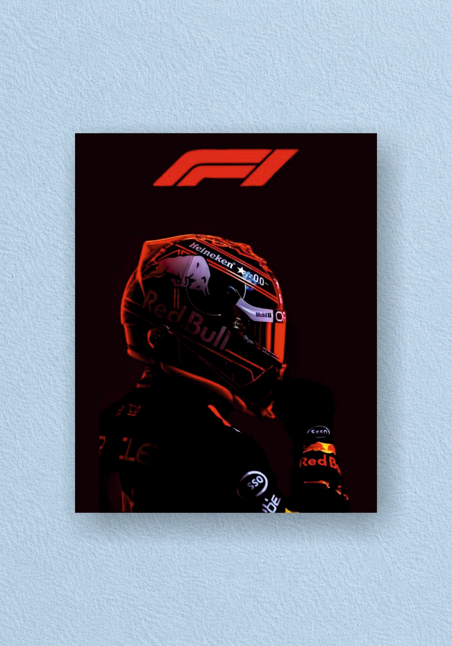F1 Red Bull Helmet Poster | Racing Wall Poster
