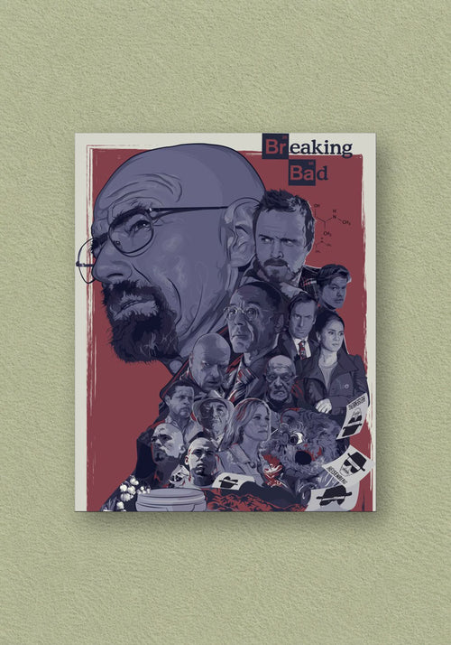 Breaking Bad Series | Purple Tone Crew Collage Poster – POSTERDRIP