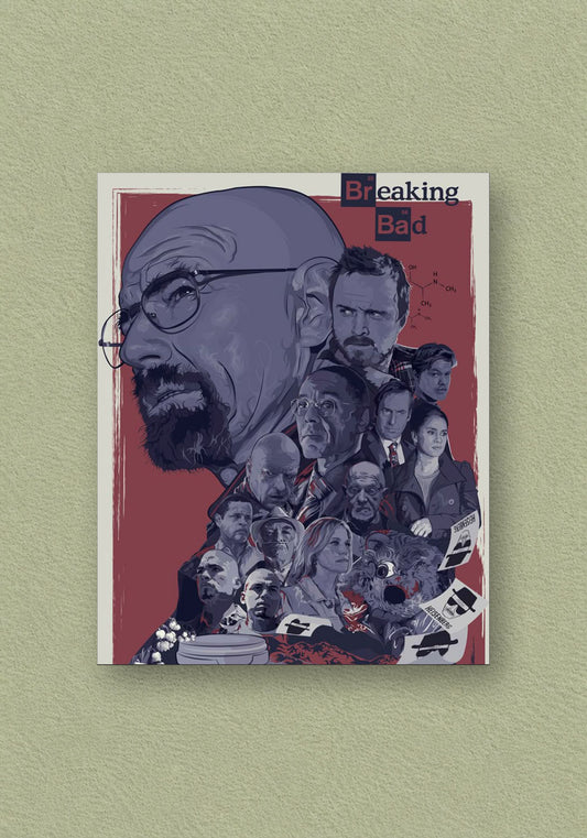 Breaking Bad Series | Purple Tone Crew Collage Poster – POSTERDRIP