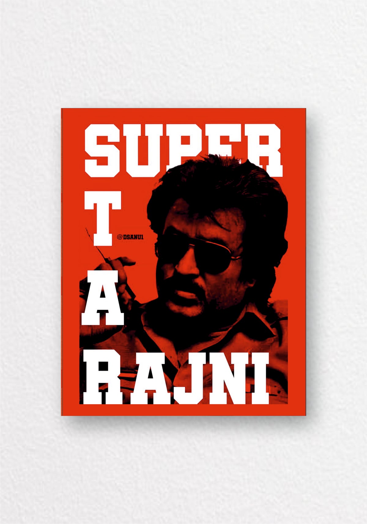 Rajinikanth Tamil Script Tribute Poster | Kollywood Wall Art