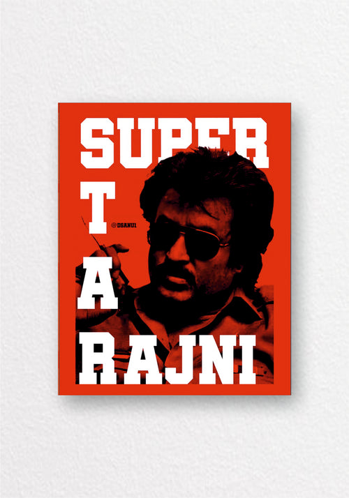 Rajinikanth Tamil Script Tribute Poster | Kollywood Wall Art