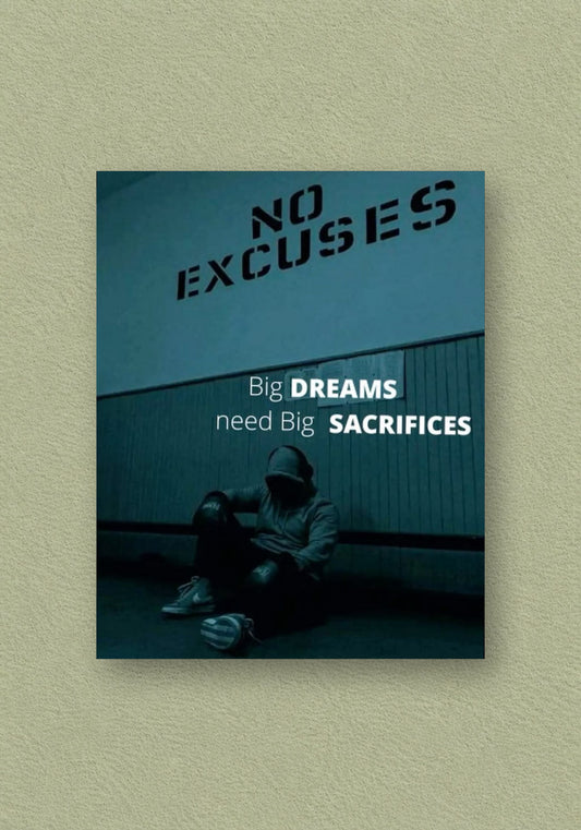 No Excuses Typography Poster – POSTERDRIP