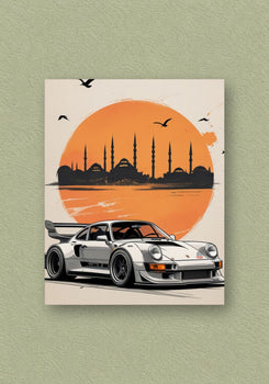 Sunset Garage Supercar Poster – POSTERDRIP