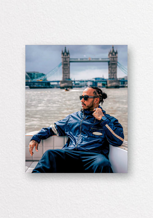 Lewis Hamilton | F1 Driver Riverside Candid Poster | Formula 1 Lifestyle Wall Art