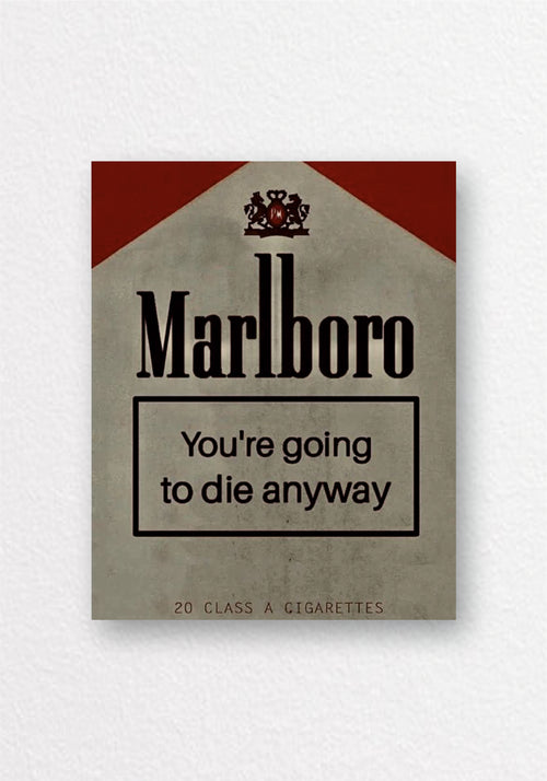 Vintage Cigarette Pack Parody Poster | Retro Aesthetic Wall Art