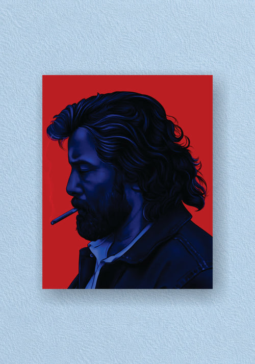 Chiyaan Vikram _ Mahaan Movie Blue Flame Illustration Portrait Poster