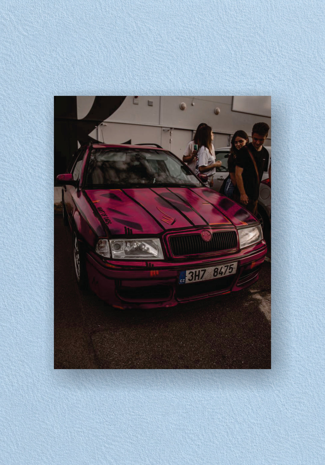 Pink Skoda Octavia Streetmeet Poster