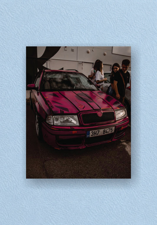 Pink Skoda Octavia Streetmeet Poster