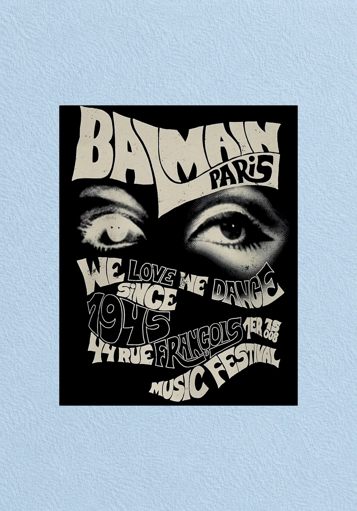 Balmain Paris Festival Poster | Aesthetic Wall Poster