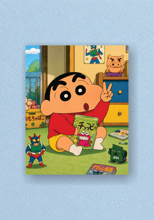 Shinchan Snack Time Toy Room Poster