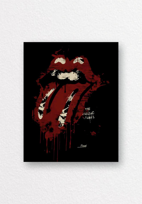 Rolling Stones Dripping Lips Poster | Rock Band Aesthetic Wall Art