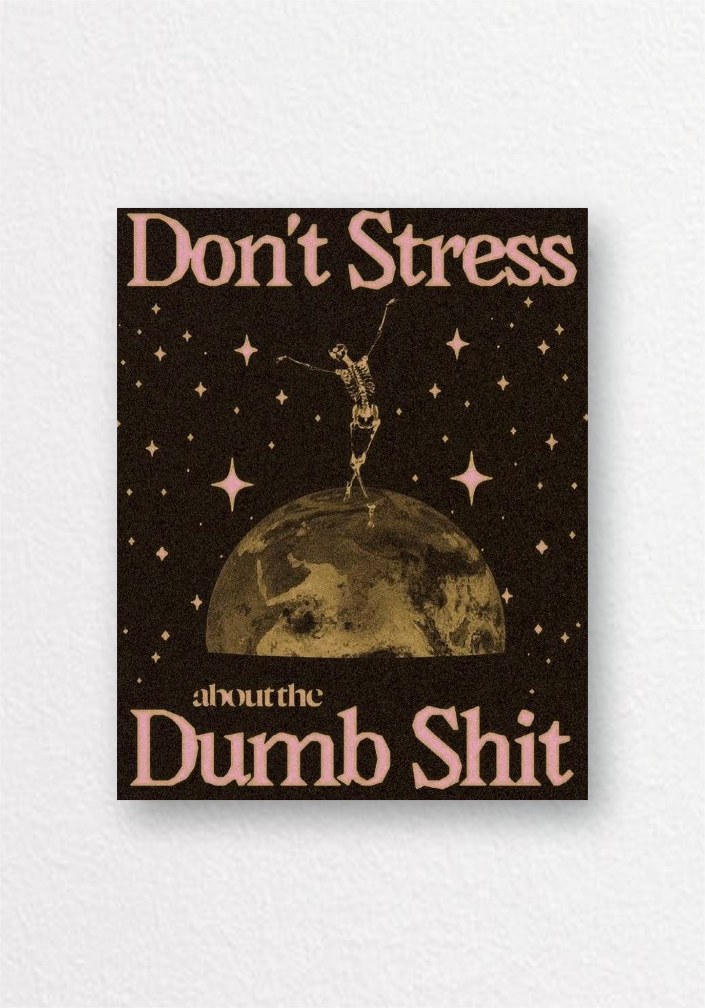 Don't Stress About The Dumb Shit Poster | Funny Motivational Wall Art