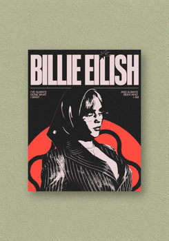 Billie Eilish Comic Red Black Poster – POSTERDRIP