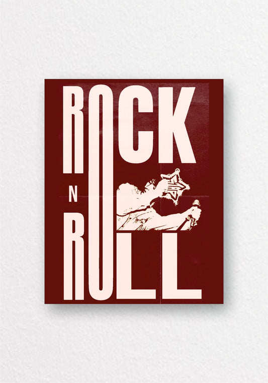 Rock N Roll Bold Typography Poster | Music Aesthetic Wall Art