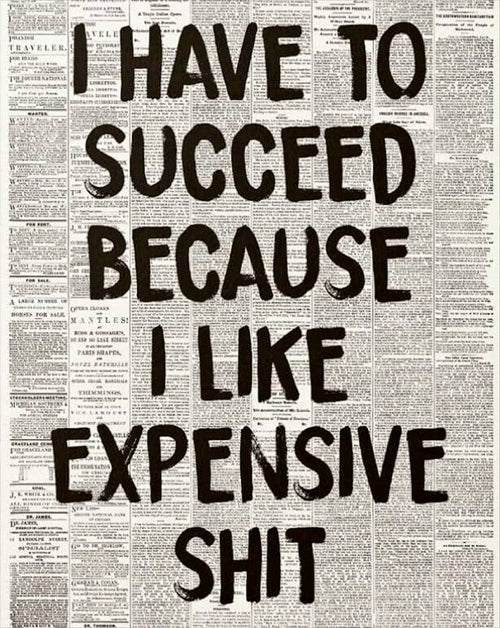 I Have To Succeed Newspaper Typography Poster | Motivational Wall Art