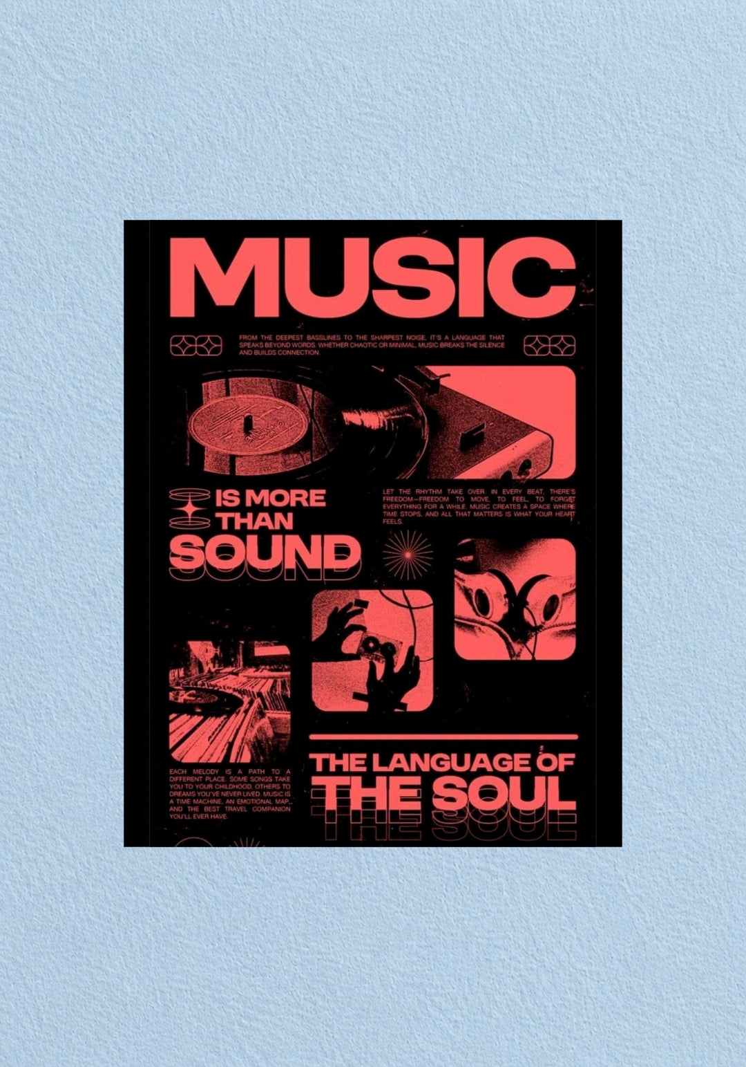 Music Is the Language of the Soul Poster | Music Wall Art