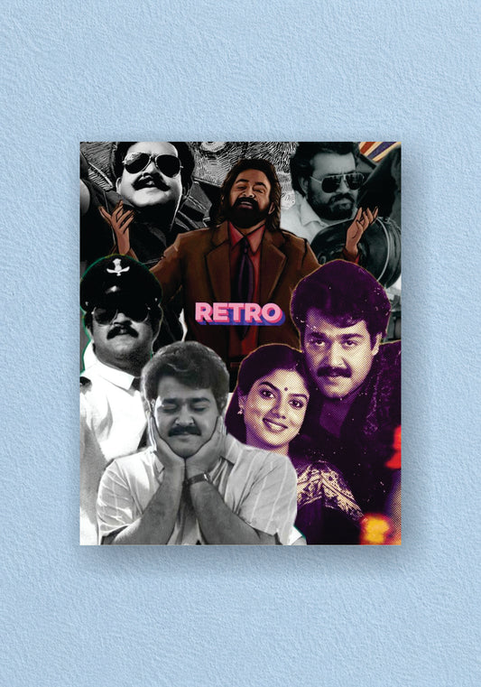 Mohanlal Retro Collage Poster