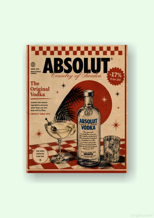 Absolut Vodka Since 1879 Poster | Vintage Ad Wall Art