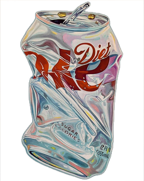 Diet Coke Can |Crushed Soda Can Pop Art Poster | Aesthetic Wall Art
