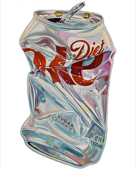 Diet Coke Can |Crushed Soda Can Pop Art Poster | Aesthetic Wall Art