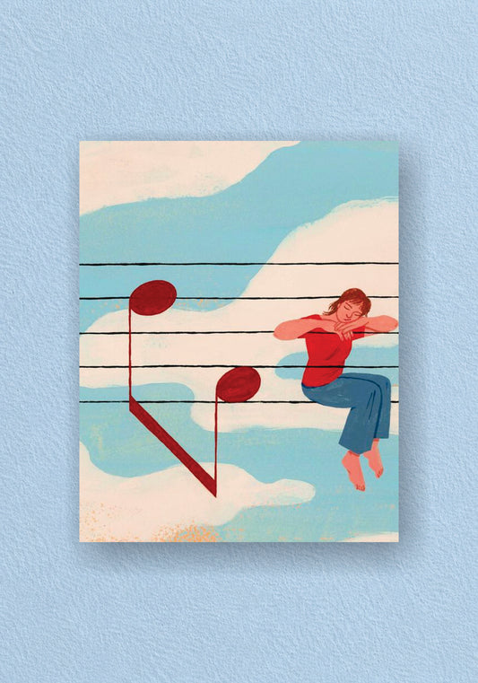 Musical Notes Abstract Art Poster