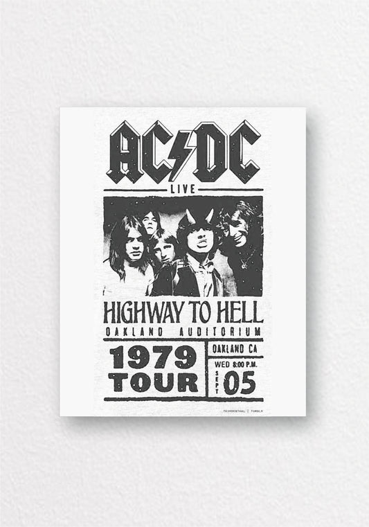AC/DC Highway To Hell Concert Poster | Classic Rock Wall Art