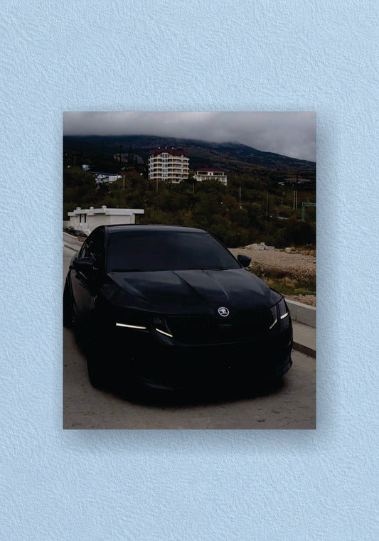 Skoda Night Drive Hillside Poster