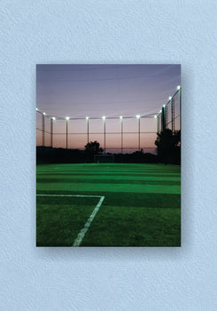 Football Pitch Aerial Night Poster