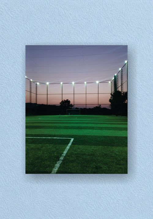 Football Pitch Aerial Night Poster