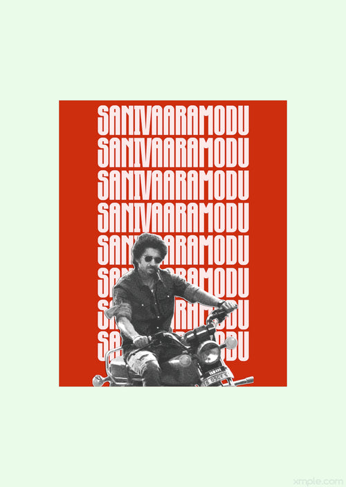 Saripodhaa Sanivaaram - Sanivaaramodu Retro Movie Poster
