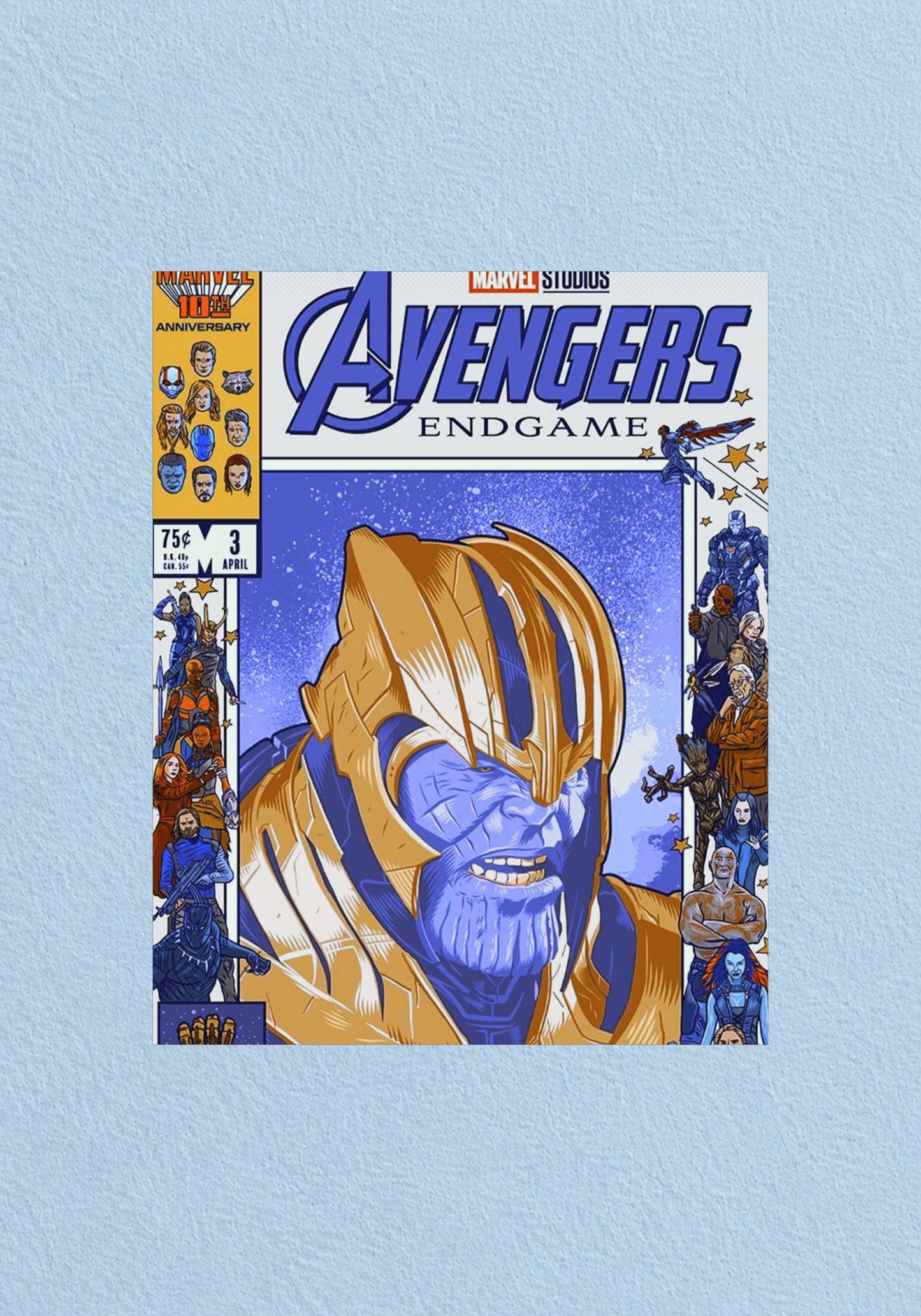 Avengers Endgame Comic Cover Poster | Marvel Wall Art