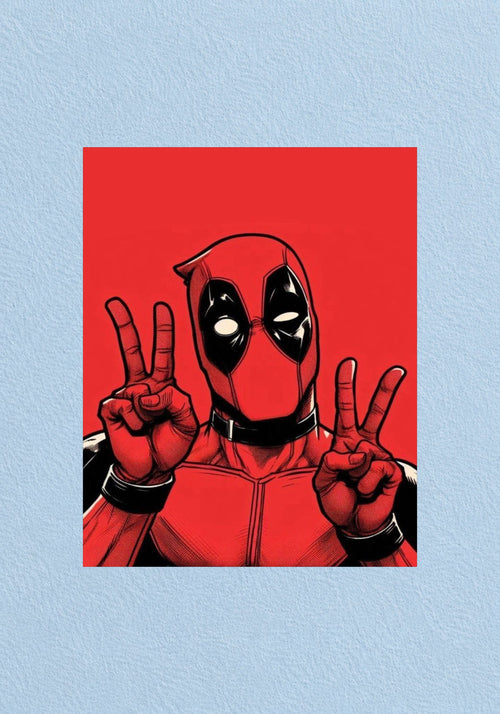 Deadpool Peace Sign Poster | Marvel Wall Art