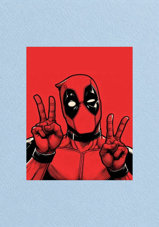 Deadpool Peace Sign Poster | Marvel Wall Art