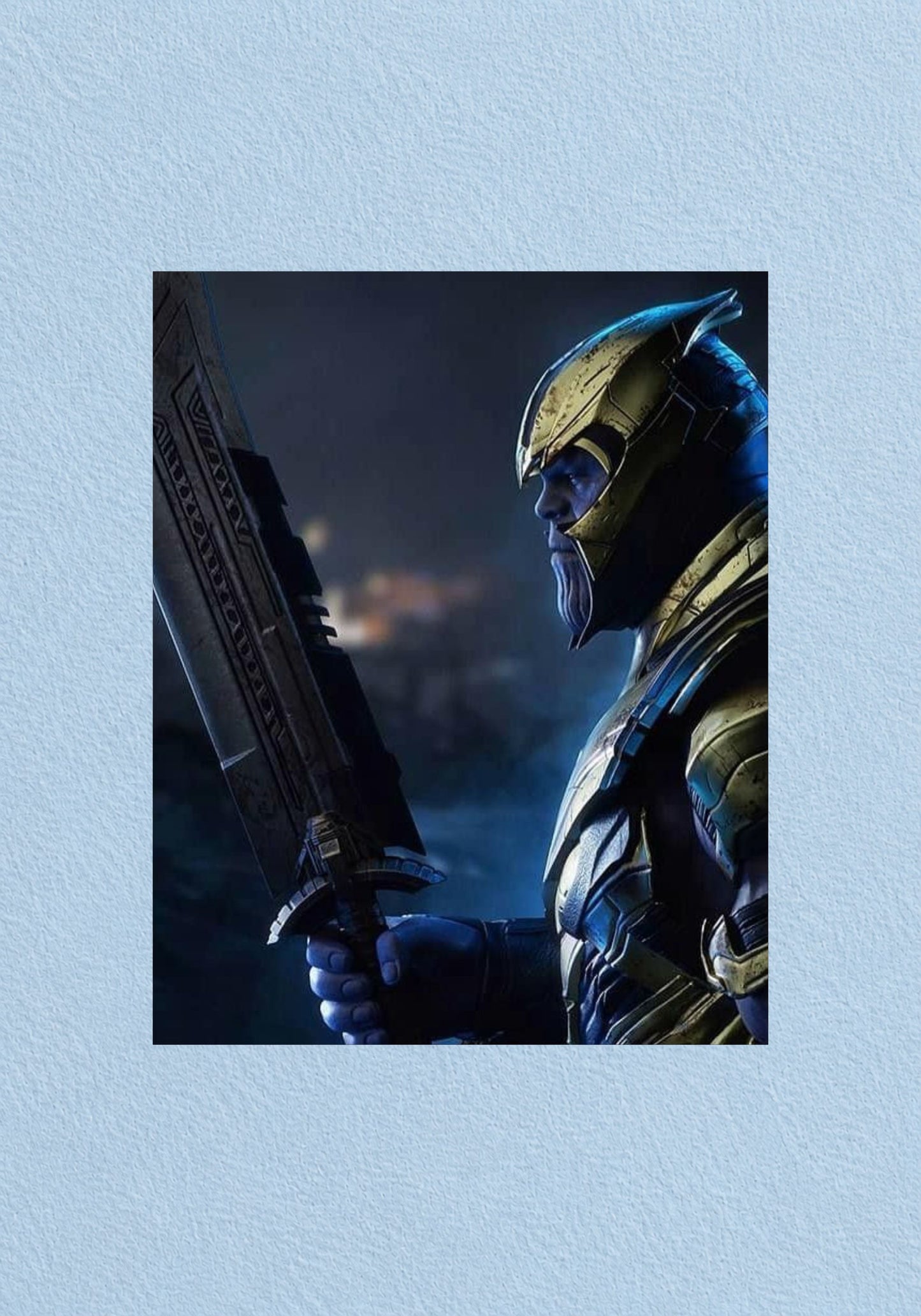 Thanos Armored Soldier Sci-Fi Poster | Movie Wall Art