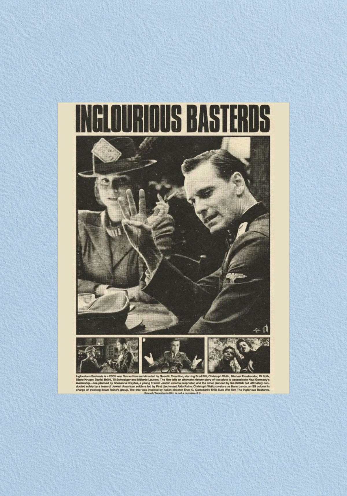 Inglourious Basterds Poster | Classic Movie Wall Art