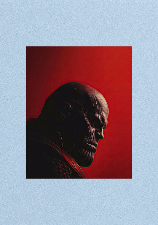 Thanos Red Silhouette Poster | Marvel Wall Art