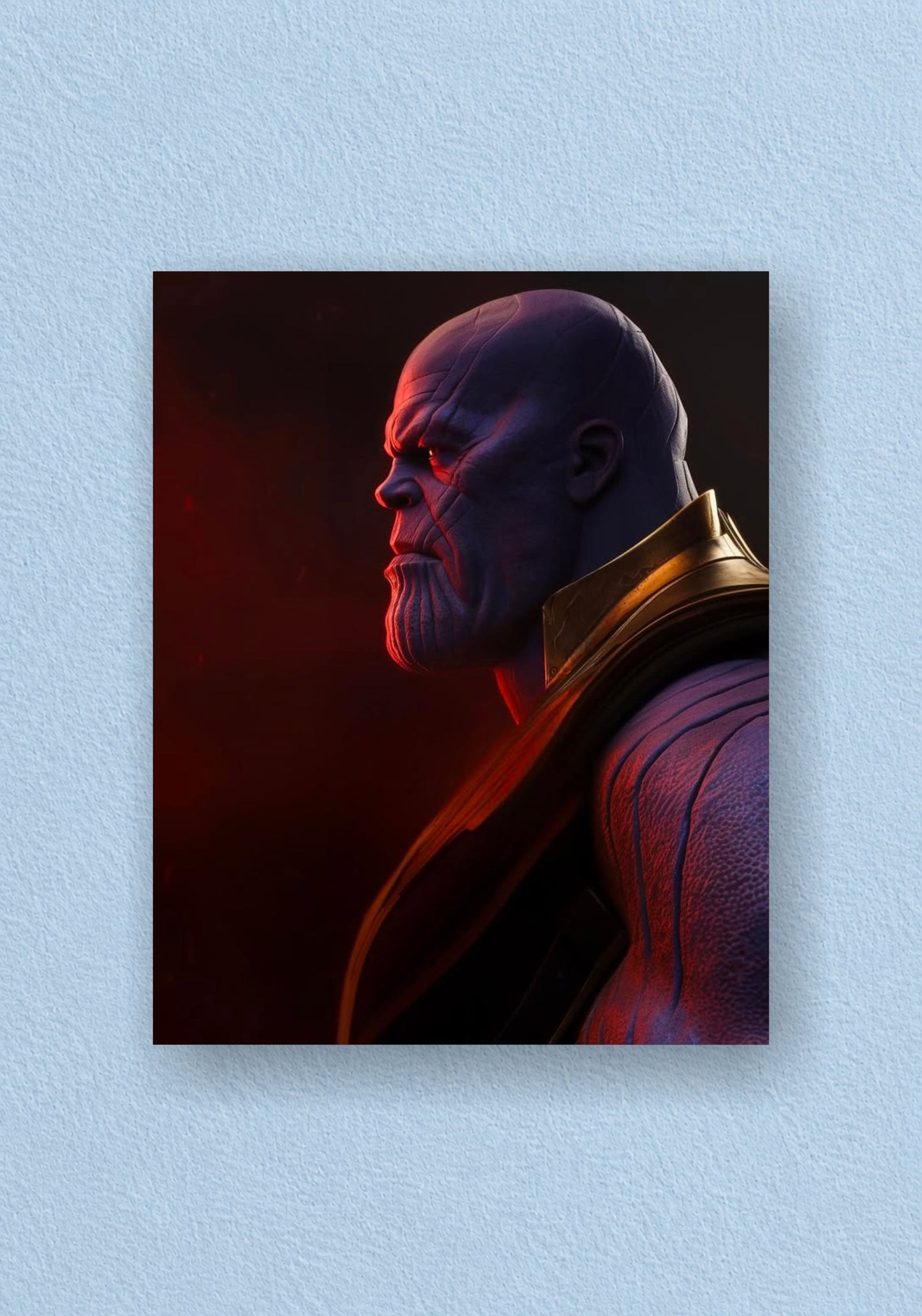 Thanos Shadow Portrait Poster | Marvel Wall Art