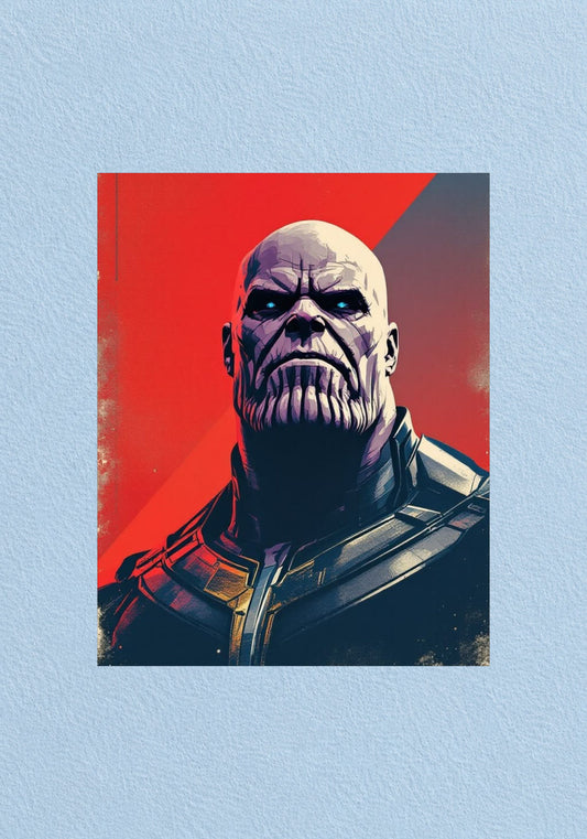 Thanos Comic Style Poster | Marvel Wall Art