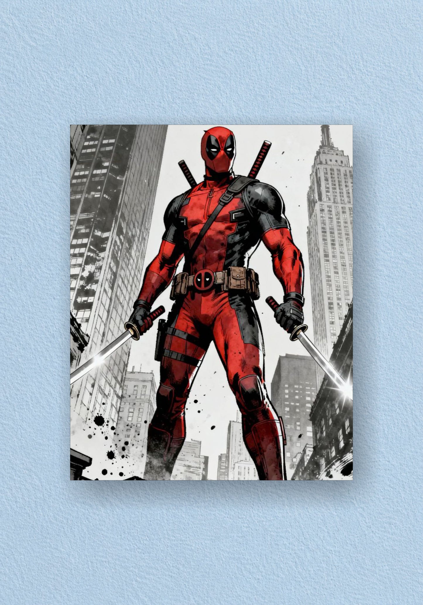 Deadpool Comic Sketch Poster | Marvel Wall Art