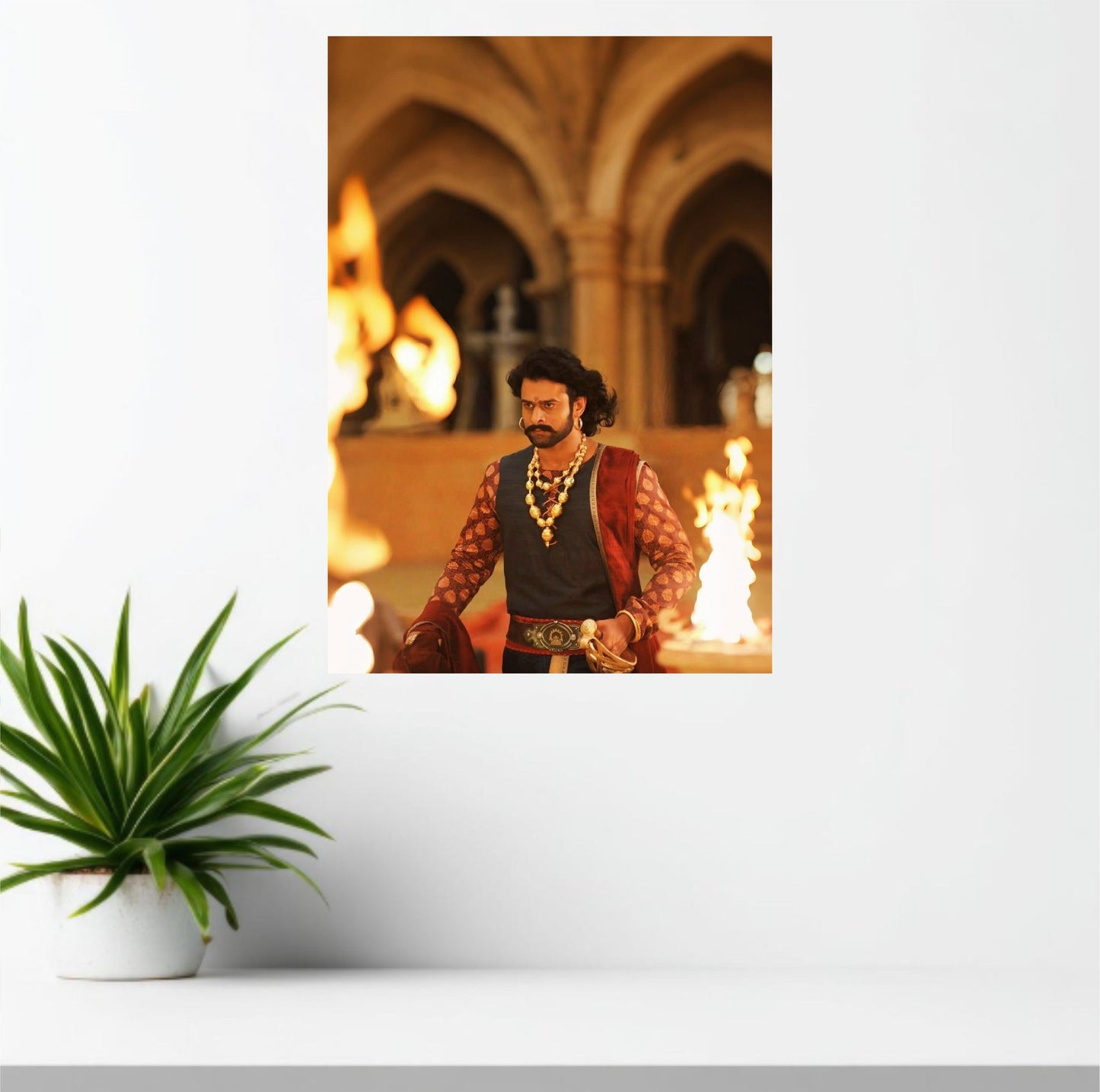 Prabhas Baahubali Poster | Epic Telugu Fantasy Wall Art