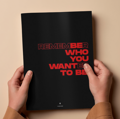 Remember Who You Wanted To Be Motivational Typography Poster