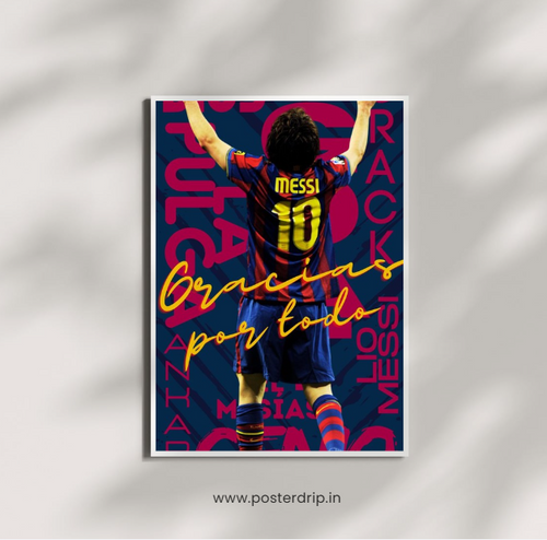 Messi Gracias Por Todo FC Barcelona Farewell Poster