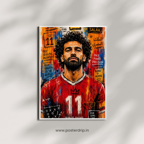 Mohamed Salah King of Egypt Pop Art Graffiti Football Poster