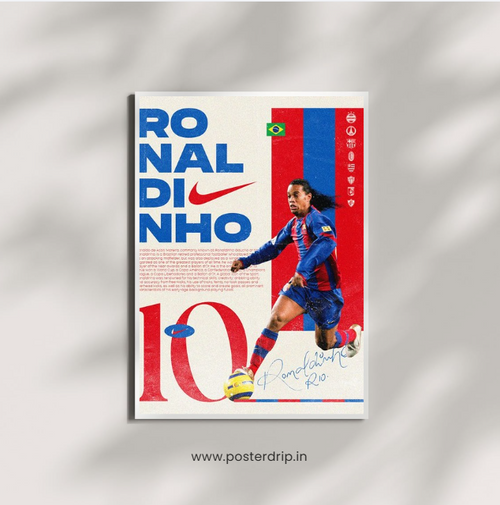 Ronaldinho FC Barcelona Nike Signature Career Poster