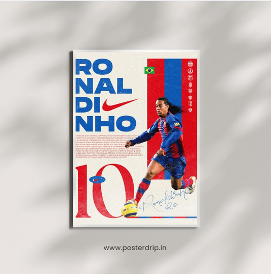 Ronaldinho FC Barcelona Nike Signature Career Poster