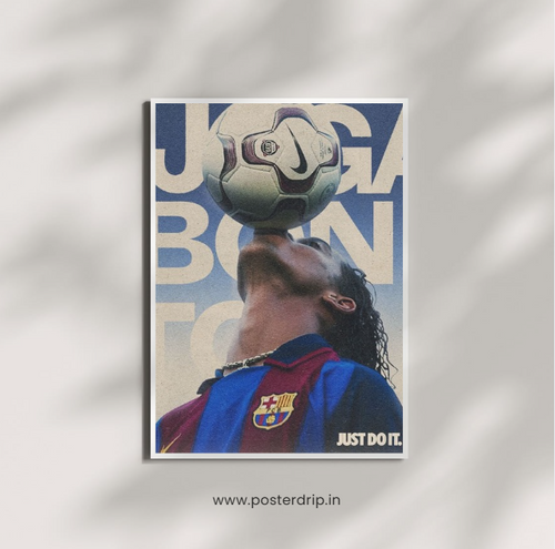 Ronaldinho Joga Bonito Barcelona Nike Football Poster