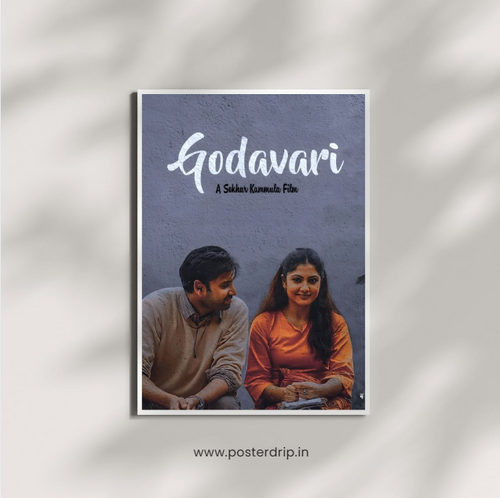 Godavari Sekhar Kammula Telugu Romance Minimal Movie Poster